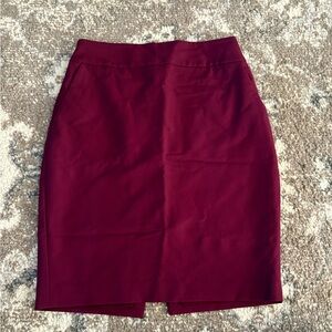 Express Burgundy Pencil Skirt